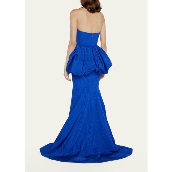NWT JASON WU COLLECTION Strapless Balloon-Peplum Taffeta Gown US 4 $6195 - Picture 4 of 13